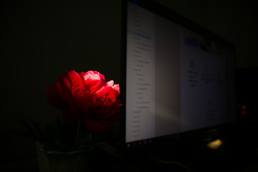 Computer screen showing HTML and CSS website code