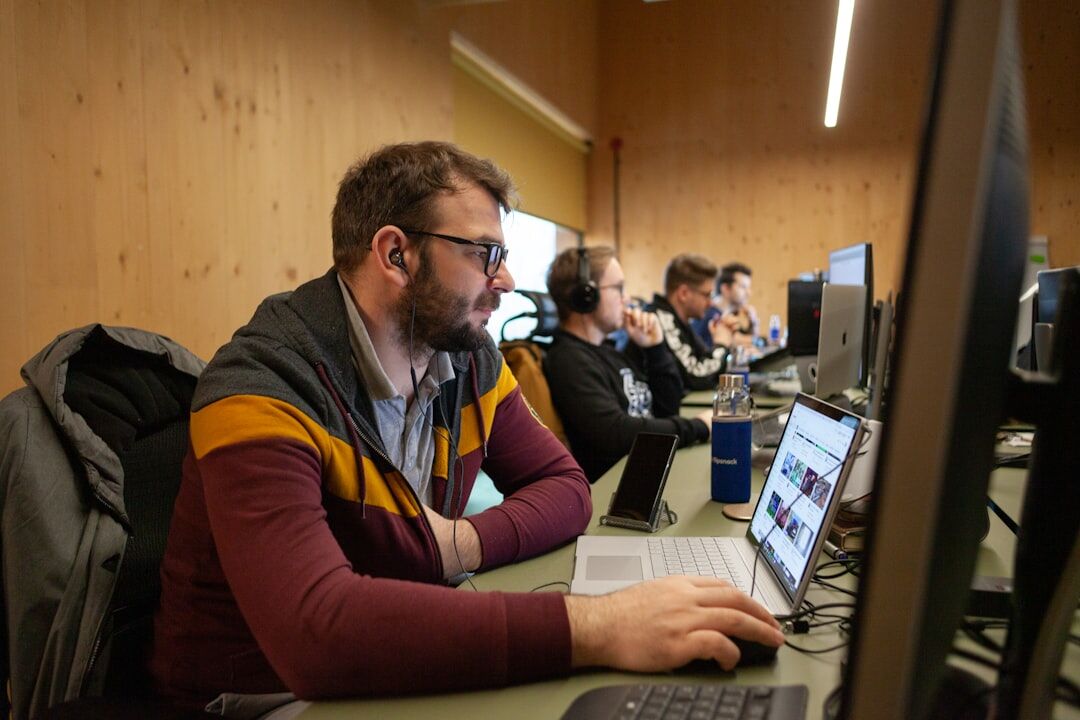 students in programming class