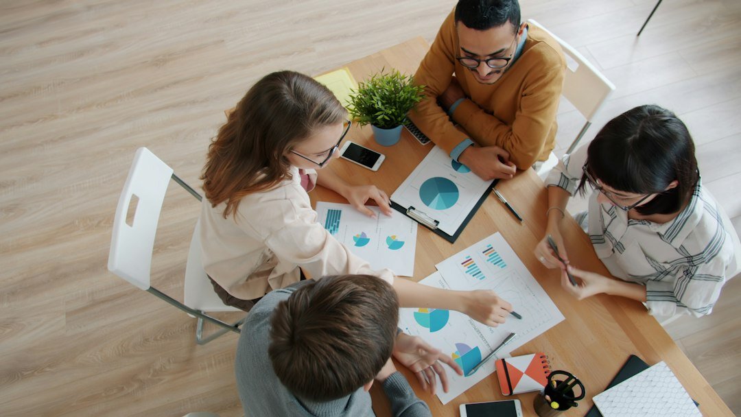 diverse team discussing project
